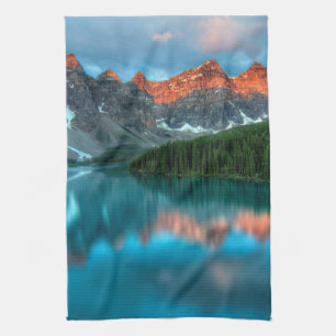Scenic Mountain & Lake Landscape Photograph Tea Towel