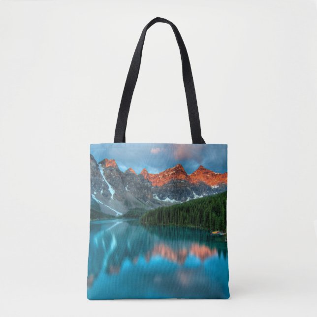 Scenic Mountain & Lake Landscape Photograph Tote Bag (Front)