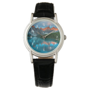 Scenic Mountain & Lake Landscape Photograph Watch