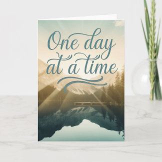 Scenic Mountain Lake "One Day at a Time" card