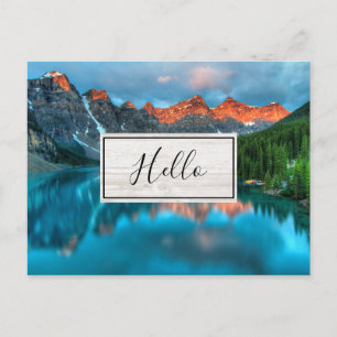 Scenic Mountain & Lake Photograph Hello Postcard