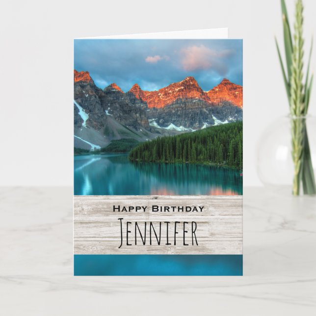 Scenic Mountain Landscape Photograph Birthday Card (Front)