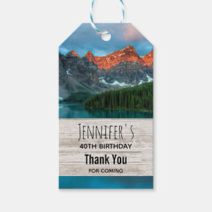 Scenic Mountain Landscape Photograph Birthday Gift Tags