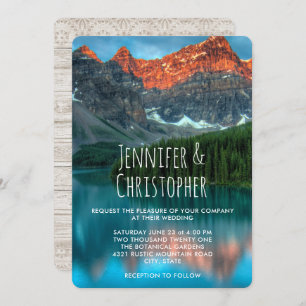 Scenic Mountain Landscape Photograph Wedding Invitation