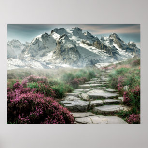 Scenic Mountain Landscape Poster