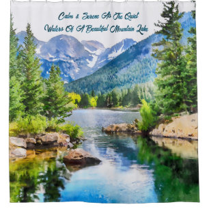 Scenic Mountain River Shower Curtain