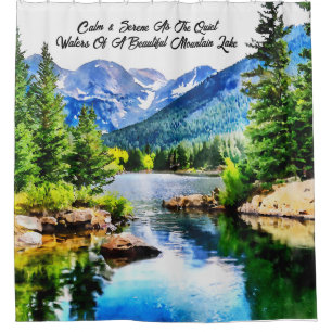 Scenic Mountain River Shower Curtain