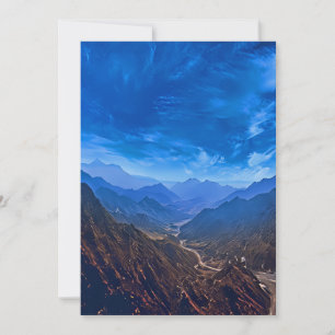 Scenic Mountain Valley Holiday Card