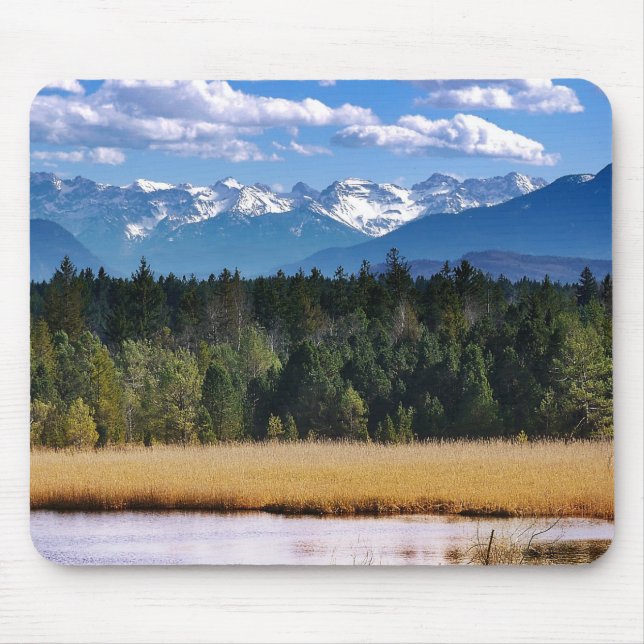 Scenic Mountains Alpine Landscape Mouse Pad (Front)