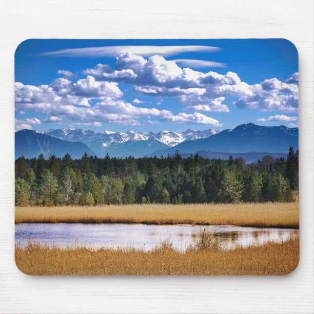 Scenic Mountains Alpine Landscape Mouse Pad (Front)