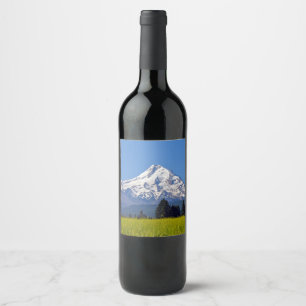 Scenic Mt Hood Coffee Wine Label