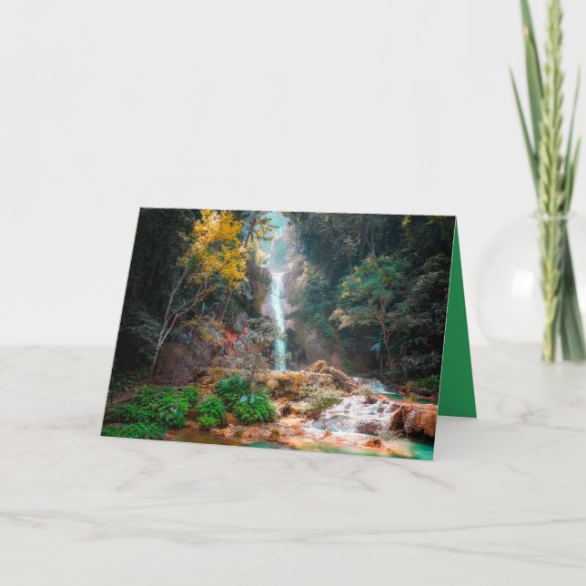 Scenic Nature Fantasy Waterfall Card (Front)