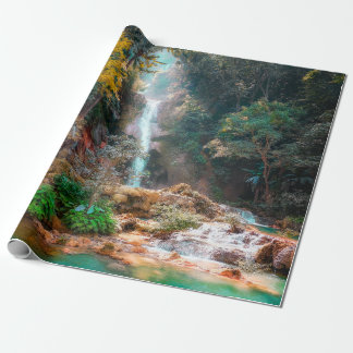 Scenic Nature Fantasy Waterfall Wrapping Paper