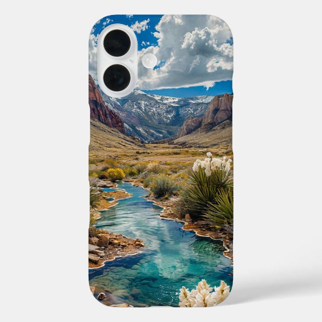 Scenic Nature Mountain View Design Calm Forest  Case-Mate iPhone Case (Back)