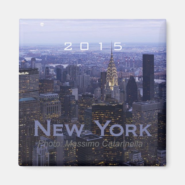 Scenic New York Travel Souvenir Fridge Magnet (Front)