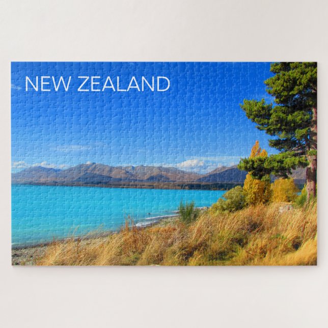 Scenic New Zealand Lake Jigsaw Puzzle (Horizontal)