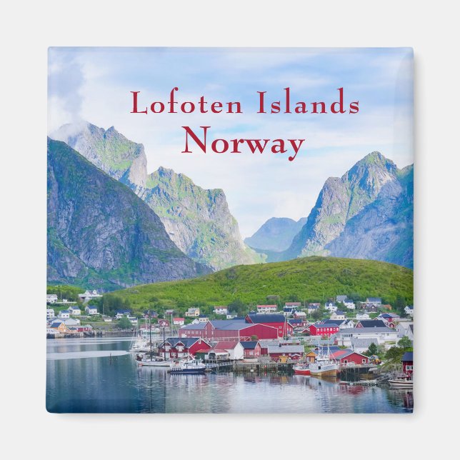 Scenic Norwegian landscape Lofoten Islands Norway  Magnet (Front)