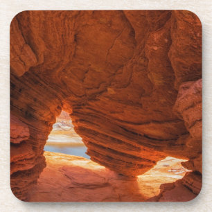 Scenic of eroded sandstone cave coaster