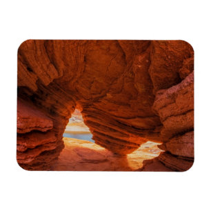 Scenic of eroded sandstone cave magnet