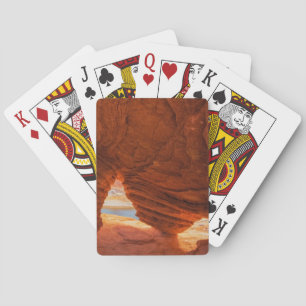 Scenic of eroded sandstone cave playing cards