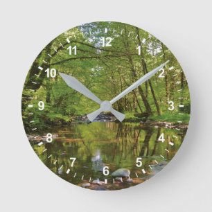 Scenic of Wilson River Round Clock