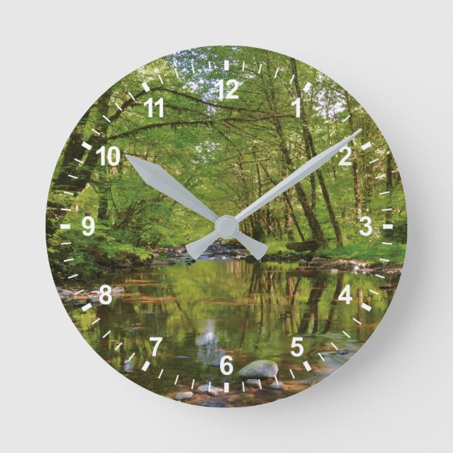 Scenic of Wilson River Round Clock (Front)
