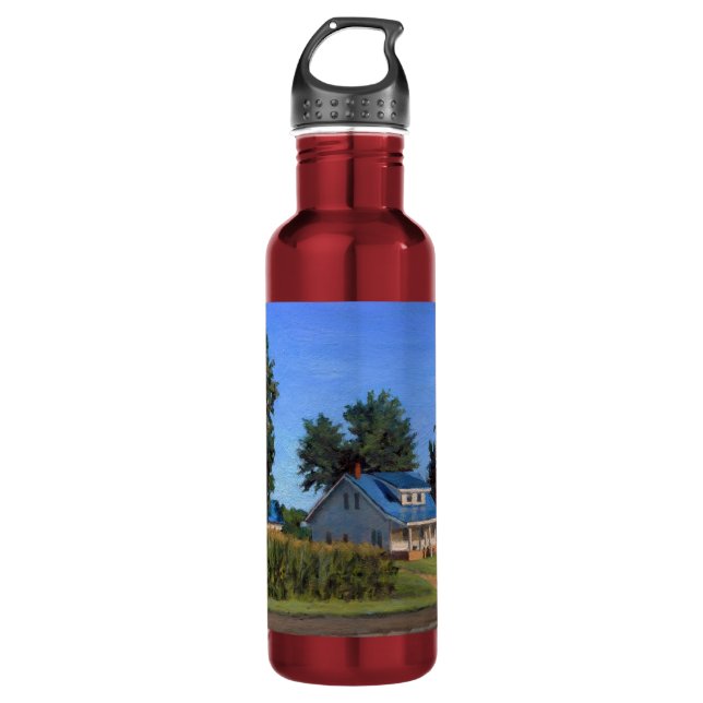Scenic Old Farm House on Missouri Farm 710 Ml Water Bottle (Front)