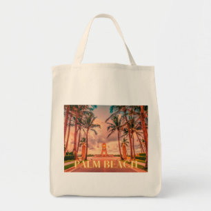 Scenic Palm Beach Pink Skies Tote Bag