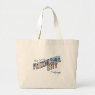 Scenic Panorama City Postcard Travel Humour Large Tote Bag