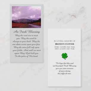 Scenic Photograph and In Loving Memory Prayer Card