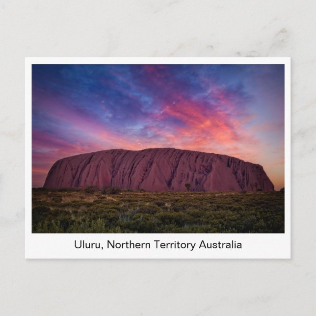 Scenic Photography - Uluru at Sunset Postcard (Front)