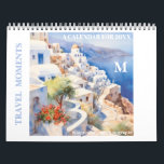 Scenic Picturesque Travel Moments 20XX Calendar<br><div class="desc">For you to enjoy during the year -- this Picturesque Scenic Travel Calendar for 20XX has at its theme: water views around the world. Features 10 countries and combines artistic photography with lovely watercolor images. Very special for yourself or as a gift. In addition, personalise with your custom two-tone monogram...</div>