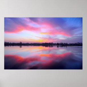 Scenic Pink Landscape Poster