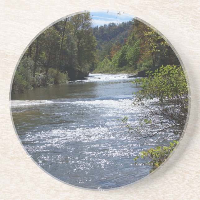 Scenic River in Blue Ridge Mountains Coaster (Front)
