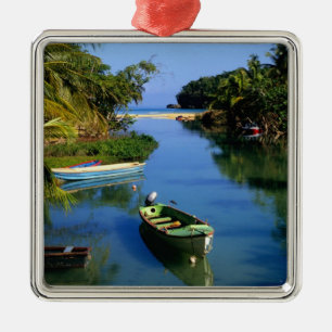 Scenic river near Ocho Rios in Jamaica Metal Ornament