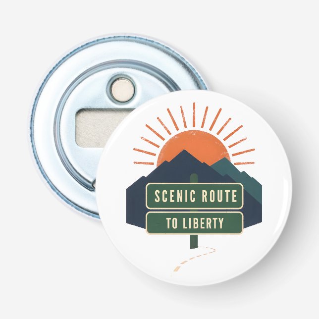 Scenic Route To Liberty Bottle Opener (Front)
