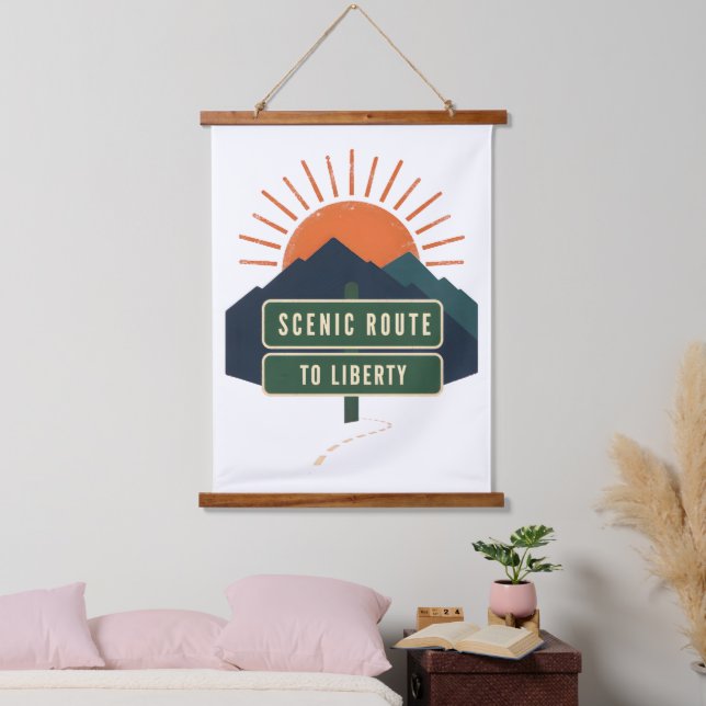 Scenic Route To Liberty Hanging Tapestry (Bedroom)