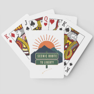 Scenic Route To Liberty Poker Cards