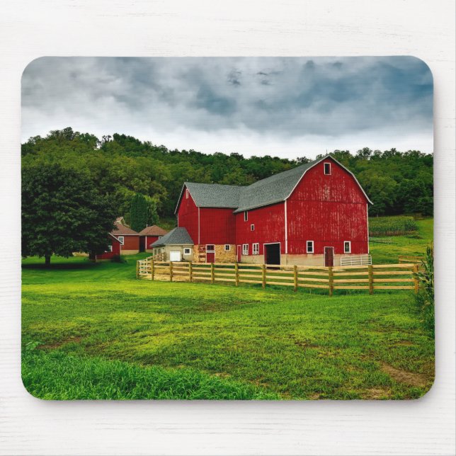 Scenic Rural Photography Farmhouse USA Countryside Mouse Pad (Front)