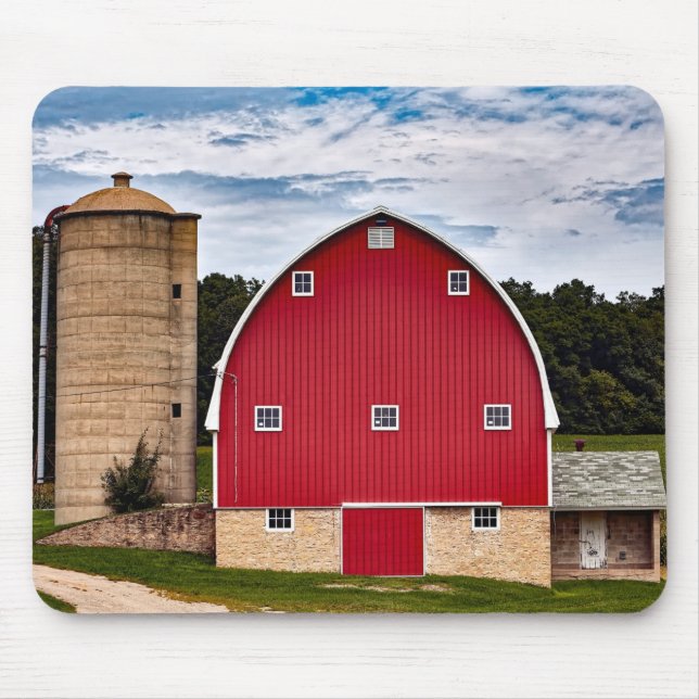 Scenic Rural Photography Farmhouse USA Countryside Mouse Pad (Front)