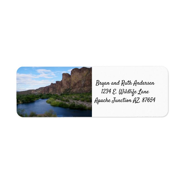 Scenic Saguaro lake Return Address Label (Front)