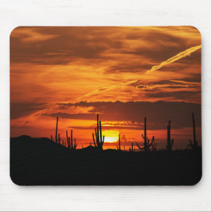 Scenic Saguaros at Sunset Mouse Pad