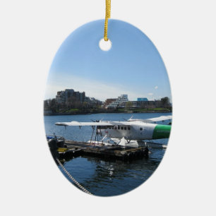 Scenic Seaplane in Victoria Ceramic Tree Decoration