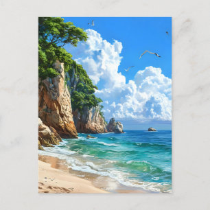 Scenic Seaside Landscape Postcard