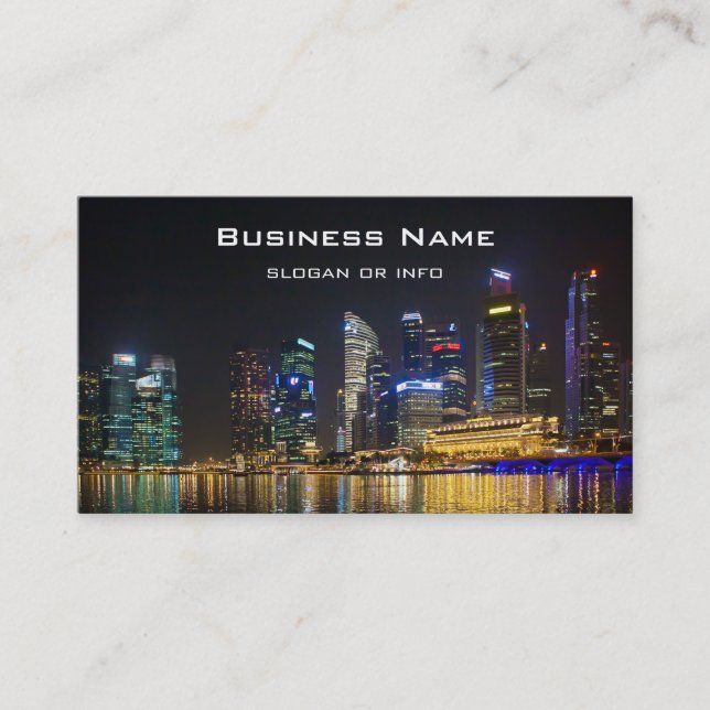 Scenic Singapore Skyline Business Card (Front)