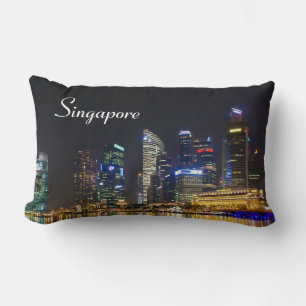 Scenic Singapore Skyline Lumbar Cushion