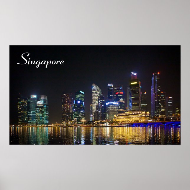Scenic Singapore Skyline Poster (Front)