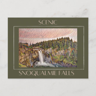 Scenic Snoqualmie Falls Postcard