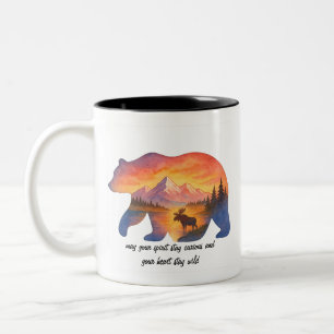 Scenic Sunset Bear Coffee Mug