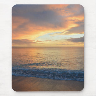 Scenic Tropical Beach Sunset Modern Nature Photo Mouse Pad